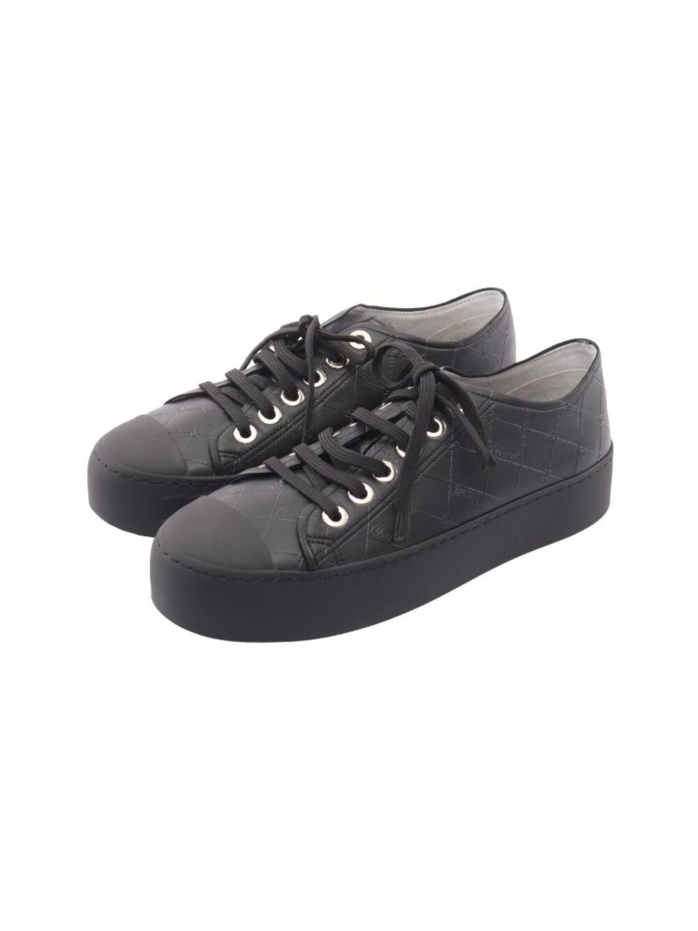 Chanel Sneakers CC Logo Quilted Leather